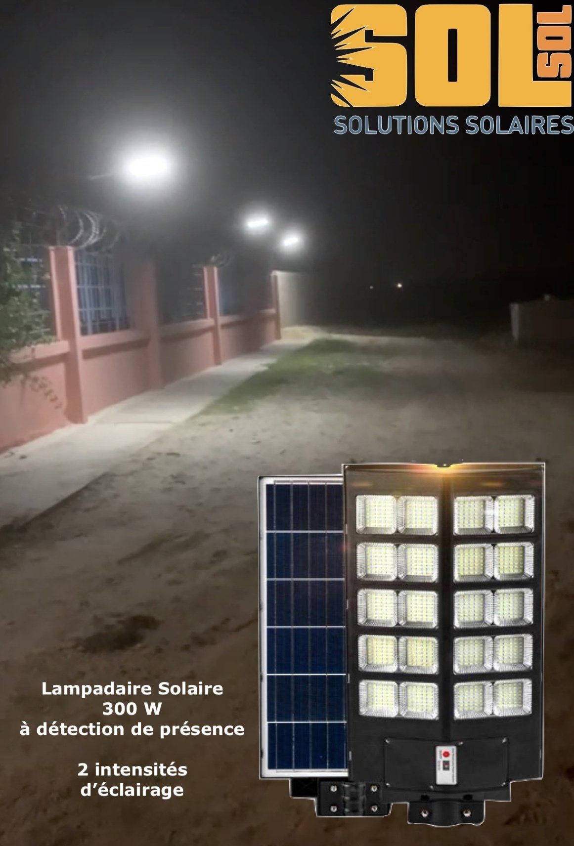 Lampadaire solaire de voirie